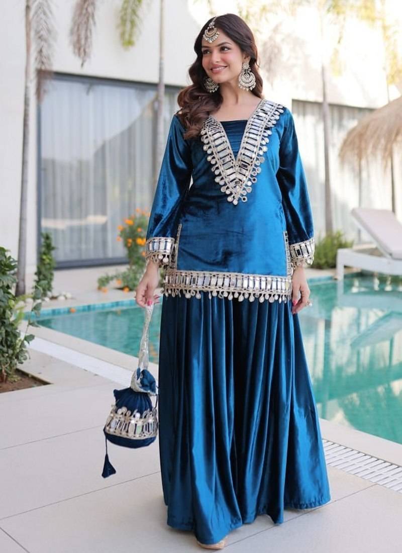 Velvet Mirror Kurta set