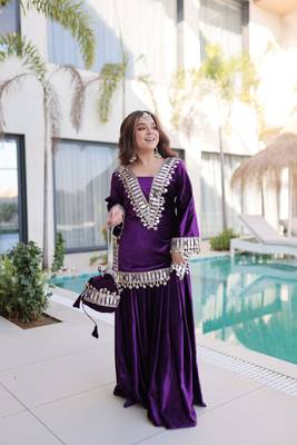 Velvet Mirror Kurta set 2