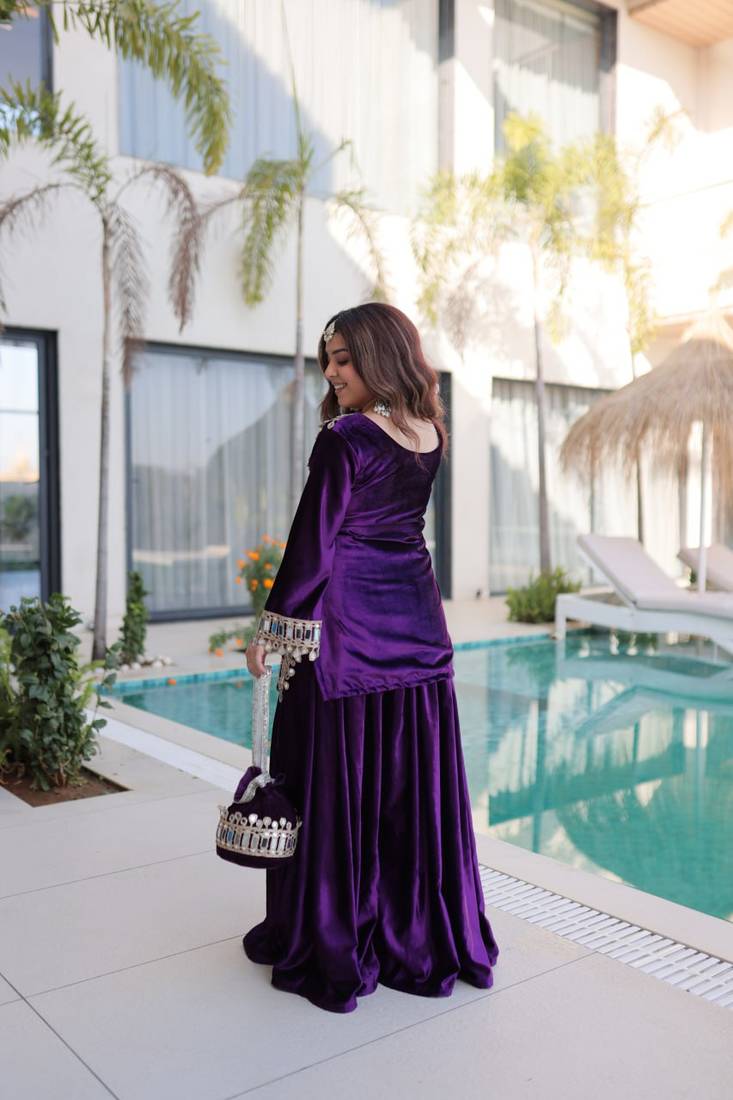 Velvet Mirror Kurta set