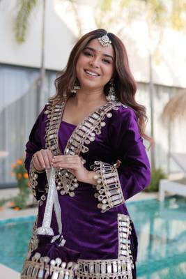 Velvet Mirror Kurta set 4