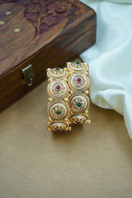 Traditional pearl meenakari heritage kada 1