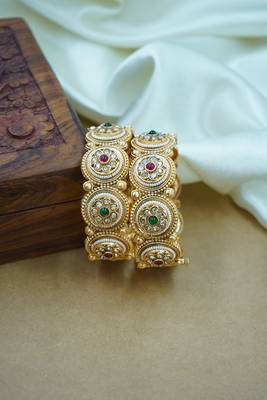 Traditional pearl meenakari heritage kada 3