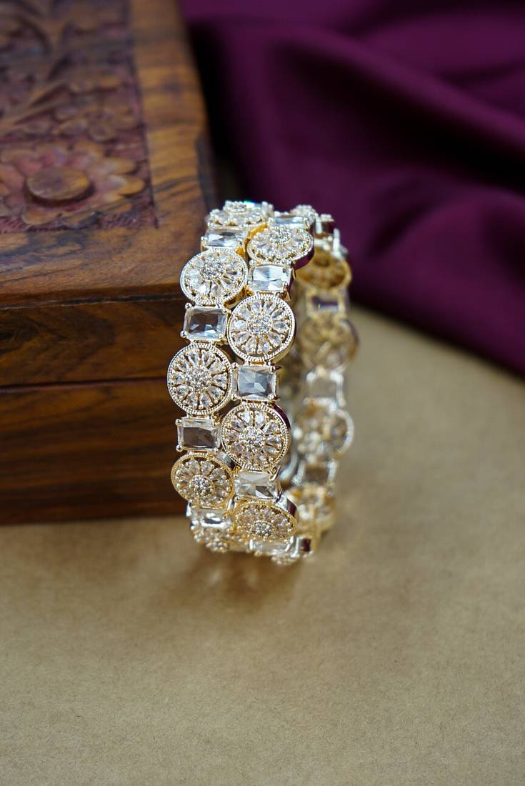Gold premium ad bangles for women