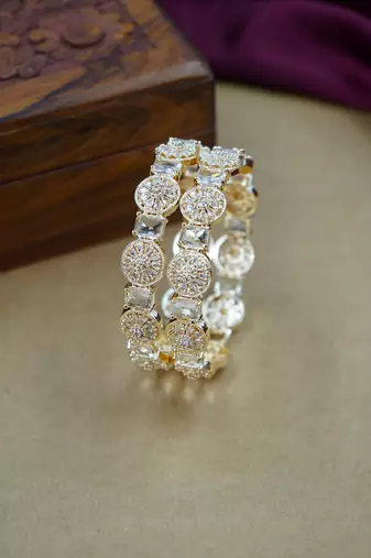Gold premium ad bangles for women