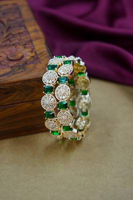 Green premium ad bangles for women 1