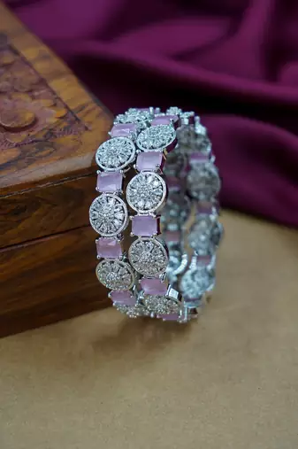 Pink premium ad bangles for women