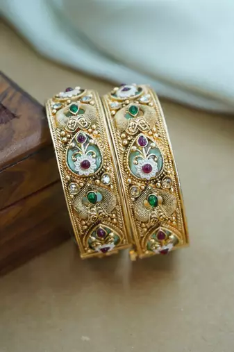 Traditional copper kada for women