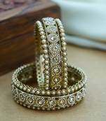 Bridal pearl antique bangles