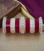 Stylish red & white punjabi chuda