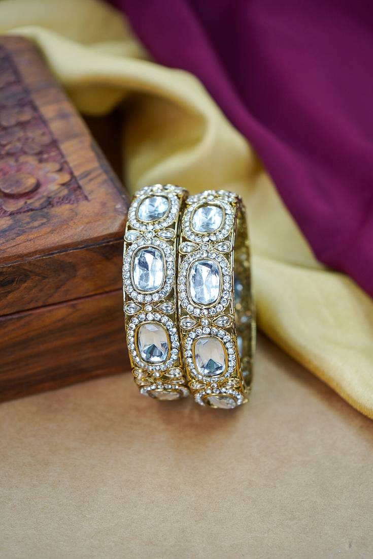Antique finish kundan kada