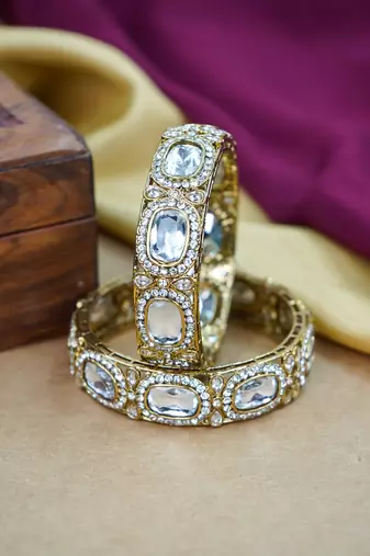 Antique finish kundan kada