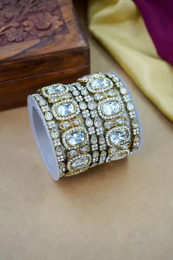 Traditional kundan antique bangles collection