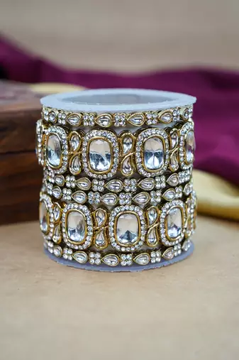 Traditional kundan antique bangles collection