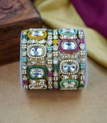 Traditional multy kundan antique bangles collection