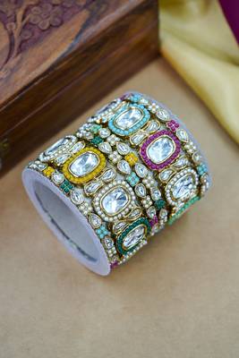 Traditional multy kundan antique bangles collection 2