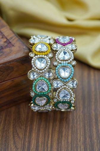 Multy designer kundan kada for women