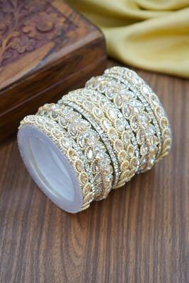 Traditional golden bangles set for women 2