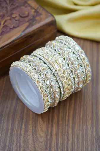 Traditional golden bangles set for women