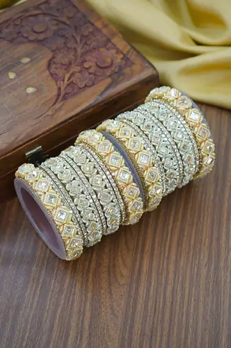 Traditional golden chuda for brides