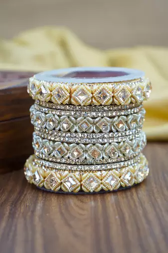Traditional golden chuda for brides