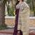 Wine embroidered silk blend straight kurta set with dupatta for women