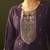 Purple jacquard chanderi straight kurta set with dupatta
