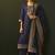 Navy blue jacquard chanderi straight kurta set with dupatta