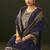 Navy blue jacquard chanderi straight kurta set with dupatta
