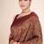 light brown banarasi silk blend saree with zari weaving detailing