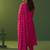Pink printed chinnon cotton bland anarkali kurta set with printed dupatta