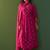 Pink printed chinnon cotton bland anarkali kurta set with printed dupatta
