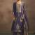Lilac jacquard art silk straight kurta set with dupatta