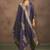 Lilac jacquard art silk straight kurta set with dupatta