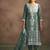 Dusty green jacquard art silk straight kurta set with dupatta