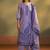 Purple lilac jacquard art silk straight kurta set with dupatta