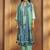 Blue ice jacquard art silk straight kurta set with dupatta
