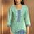 Blue ice jacquard art silk straight kurta set with dupatta