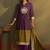 Wine jacquard art silk straight kurta set with dupatta