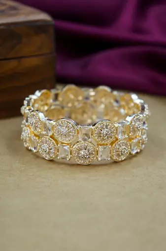 Gold premium ad bangles for women
