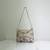 Women Cream Floral Mini Sling Bag Stylish Chain Bow Side Purse