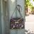 Women Brown Floral Mini Sling Bag Stylish Chain Bow Shoulder Purse