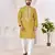 Ethnic mustard yellow roman silk kurta with front embroidery