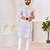 White cotton kurta with soft speckled pattern     lightweight & stylish