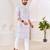 White cotton kurta with soft speckled pattern     lightweight & stylish