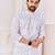 White cotton kurta with soft speckled pattern     lightweight & stylish