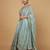 Teal Viscose Silk Cutdana Embroidery Lehenga Set