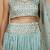 Teal Viscose Silk Cutdana Embroidery Lehenga Set