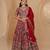 Maroon Silk Bridal Lehenga Set With Aari And Zardozi Embroidery