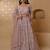 Dull Pink Net Lehenga Set With Monotone Embroidery