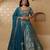 Persian Blue Silk Brocade Lehenga Set